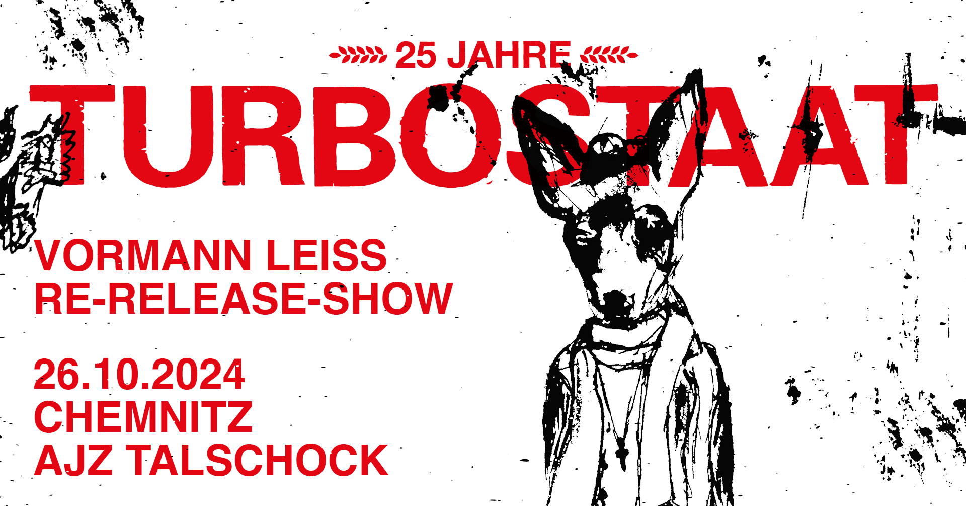 Tickets TURBOSTAAT, 25 Jahre – VORMANN LEISS in Chemnitz